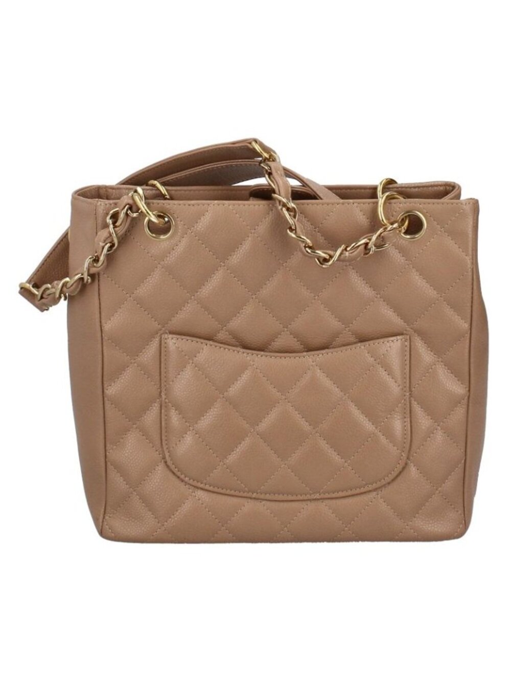 Chanel Petite Shopping Tote PST Caviar Leather Beige - Picture 4 of 9